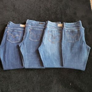 4 Pair Women's Levi Jeans Size 16